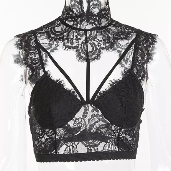 LAST 2 🌺 Sexy Lace Top V-Neck halter Bra  Vest - Picture 2 of 3